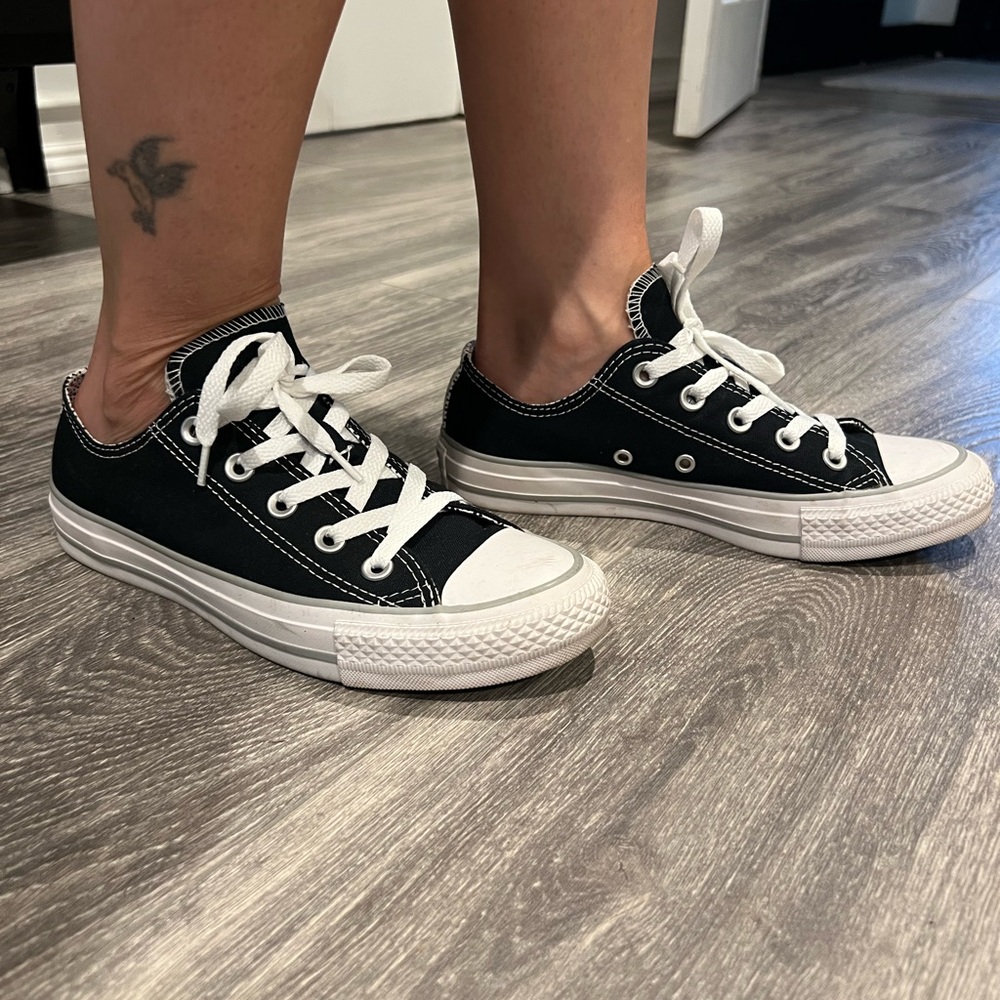 Converse Black and White Athletic Shoes